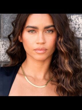 Jennifer Zeuner Allie‎ Necklace 14k Hamilton Yellow Gold IP Plating Herringbone